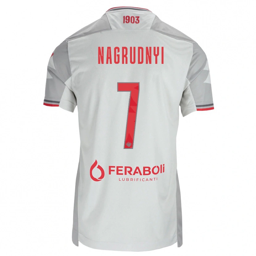 Danxen Pánské Vladyslav Nagrudnyi #7 Šedá Bílá Červená Daleko Hráčské Dresy 2026/27 Dres