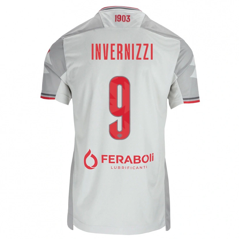 Danxen Pánské Leonardo Invernizzi #9 Šedá Bílá Červená Daleko Hráčské Dresy 2026/27 Dres