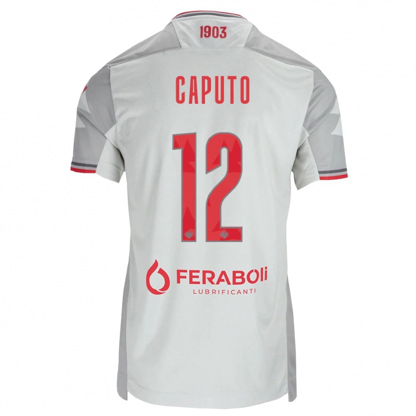 Danxen Pánské Simone Caputo #12 Šedá Bílá Červená Daleko Hráčské Dresy 2026/27 Dres