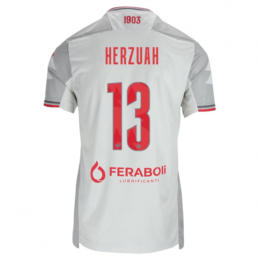 Danxen Pánské Gabriel Herzuah #13 Šedá Bílá Červená Daleko Hráčské Dresy 2026/27 Dres