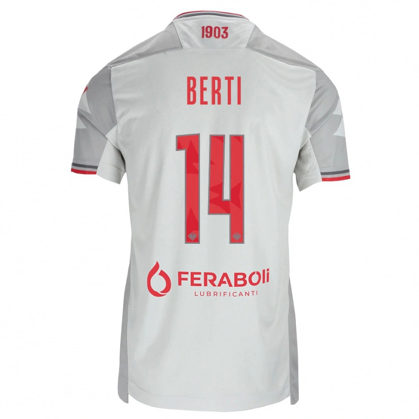 Danxen Pánské Tommaso Berti #14 Šedá Bílá Červená Daleko Hráčské Dresy 2026/27 Dres