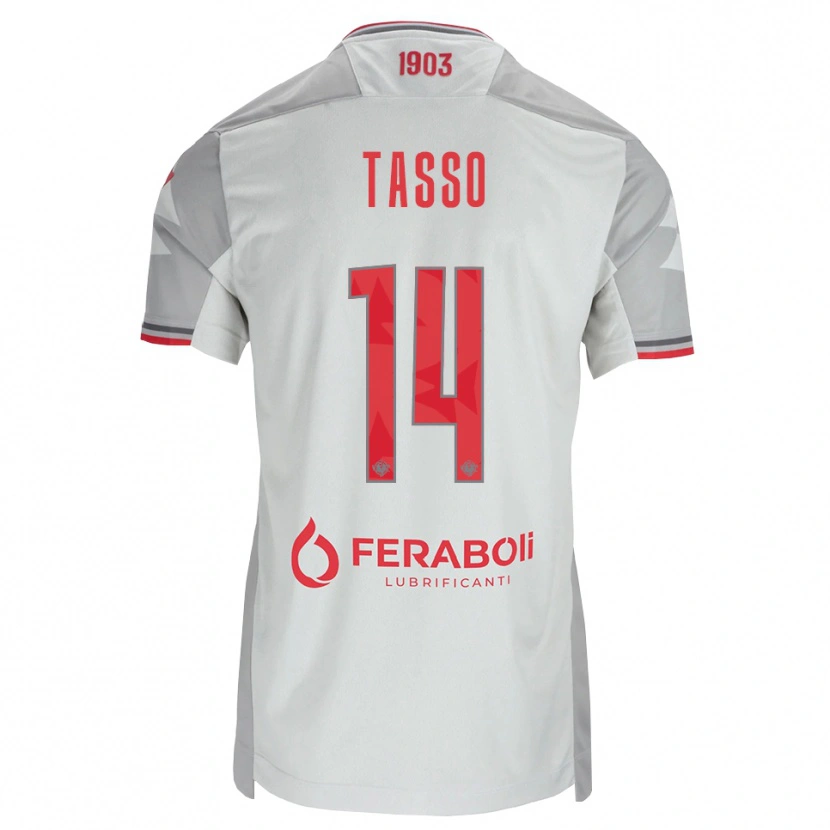 Danxen Pánské Achille Tasso #14 Šedá Bílá Červená Daleko Hráčské Dresy 2026/27 Dres
