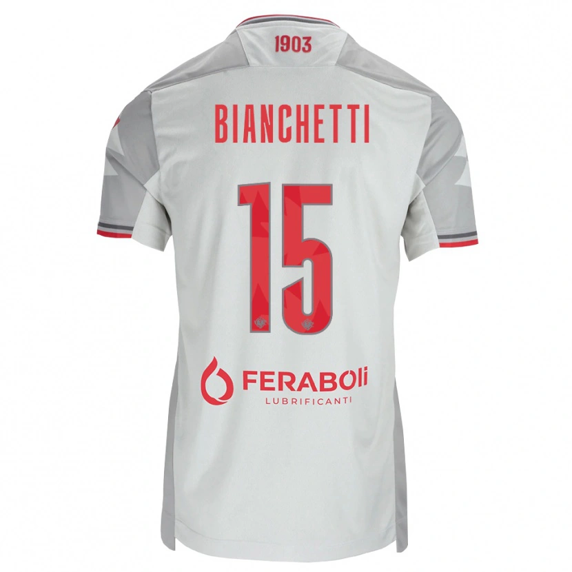 Danxen Pánské Matteo Bianchetti #15 Šedá Bílá Červená Daleko Hráčské Dresy 2026/27 Dres