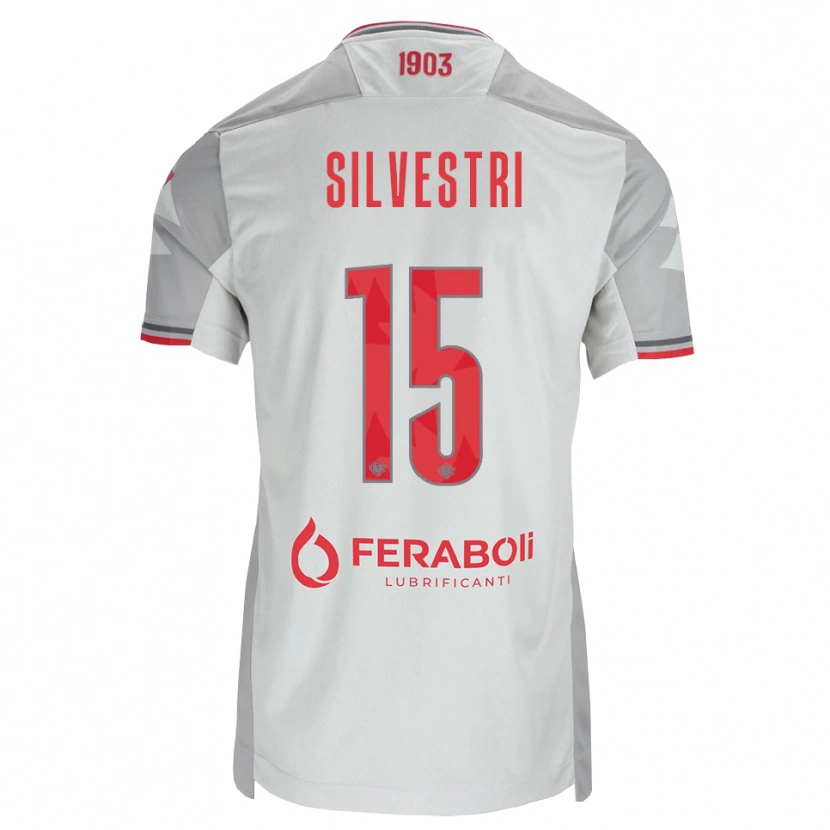 Danxen Pánské Cristiano Silvestri #15 Šedá Bílá Červená Daleko Hráčské Dresy 2026/27 Dres