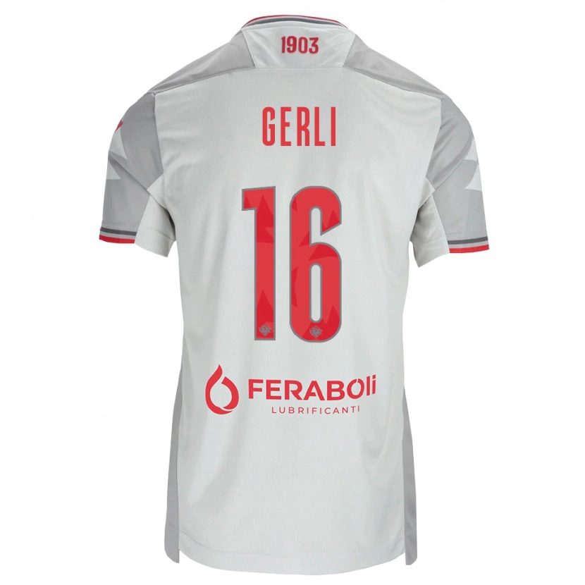 Danxen Pánské Fabio Gerli #16 Šedá Bílá Červená Daleko Hráčské Dresy 2026/27 Dres