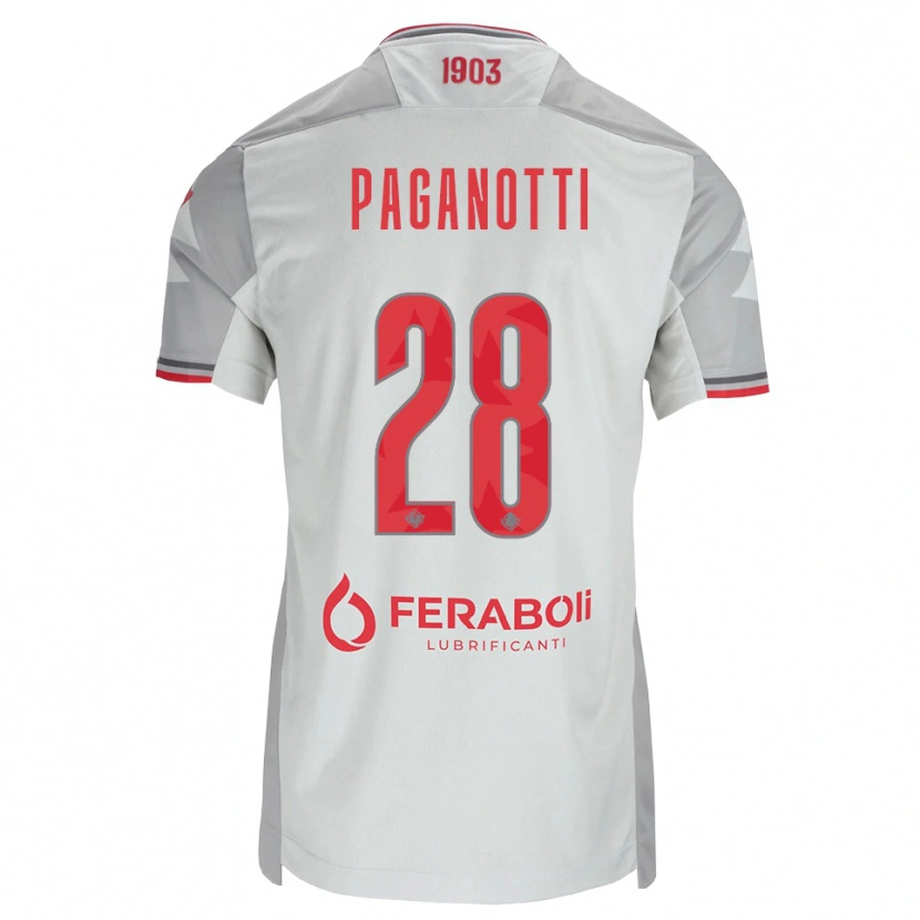 Danxen Pánské Michele Paganotti #28 Šedá Bílá Červená Daleko Hráčské Dresy 2026/27 Dres