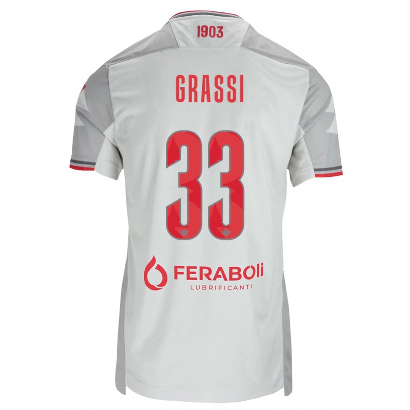 Danxen Pánské Alberto Grassi #33 Šedá Bílá Červená Daleko Hráčské Dresy 2026/27 Dres