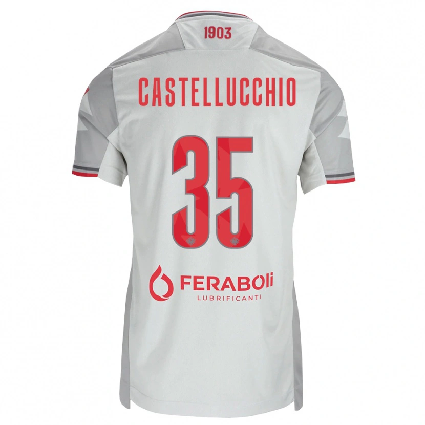 Danxen Pánské Gabriele Castellucchio #35 Šedá Bílá Červená Daleko Hráčské Dresy 2026/27 Dres