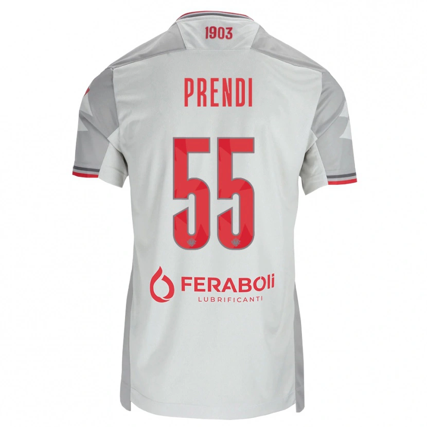 Danxen Pánské Denis Prendi #55 Šedá Bílá Červená Daleko Hráčské Dresy 2026/27 Dres