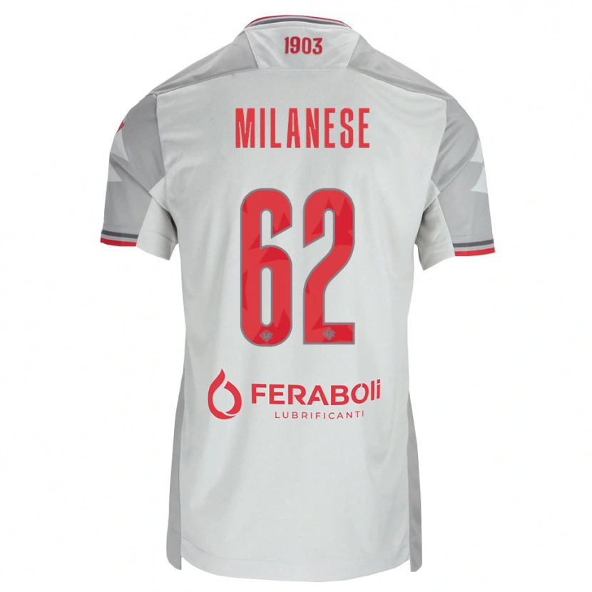 Danxen Pánské Tommaso Milanese #62 Šedá Bílá Červená Daleko Hráčské Dresy 2026/27 Dres