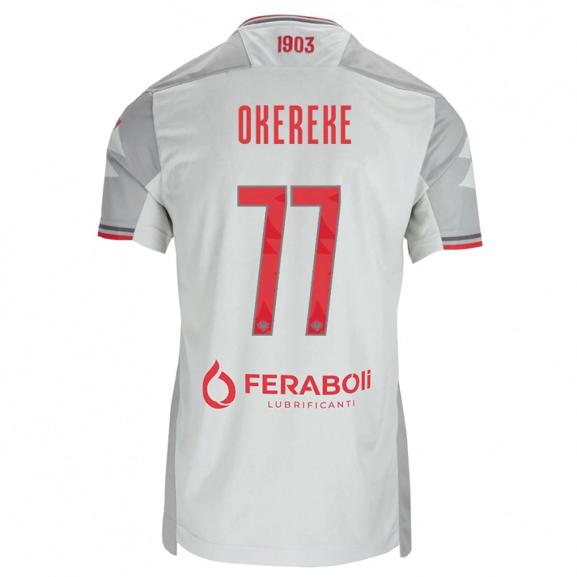 Danxen Pánské David Okereke #77 Šedá Bílá Červená Daleko Hráčské Dresy 2026/27 Dres