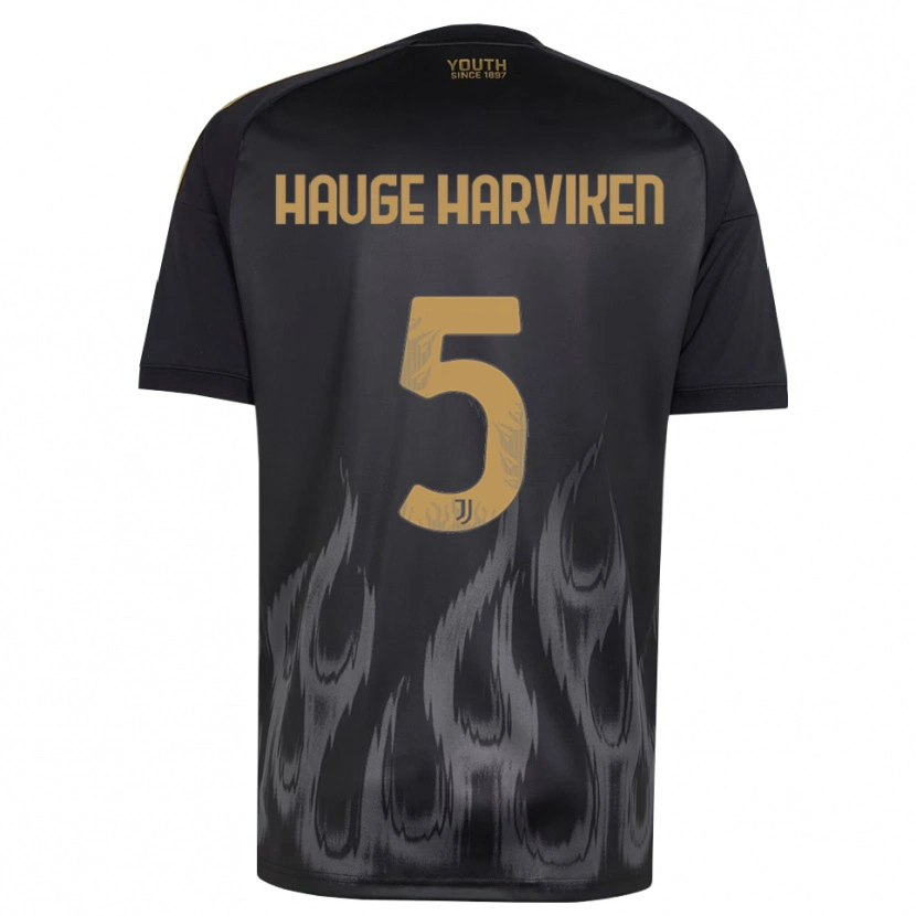 Danxen Pánské Mathilde Hauge Harviken #5 Černá Hnědá Třetí Hráčské Dresy 2026/27 Dres