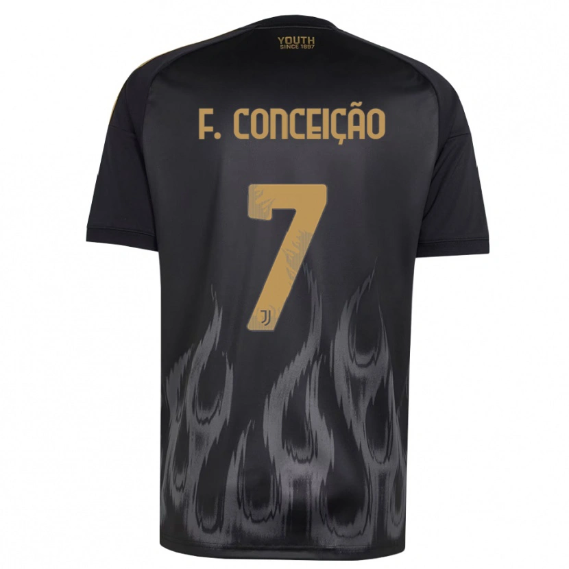 Danxen Pánské Francisco Conceição #7 Černá Hnědá Třetí Hráčské Dresy 2026/27 Dres