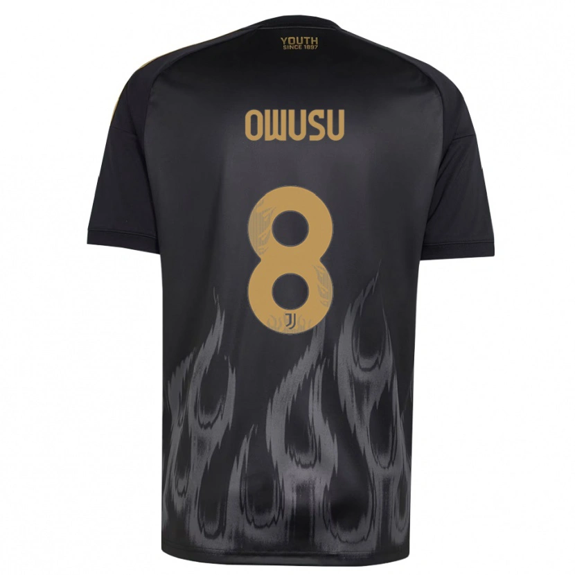 Danxen Pánské Augusto Owusu #8 Černá Hnědá Třetí Hráčské Dresy 2026/27 Dres