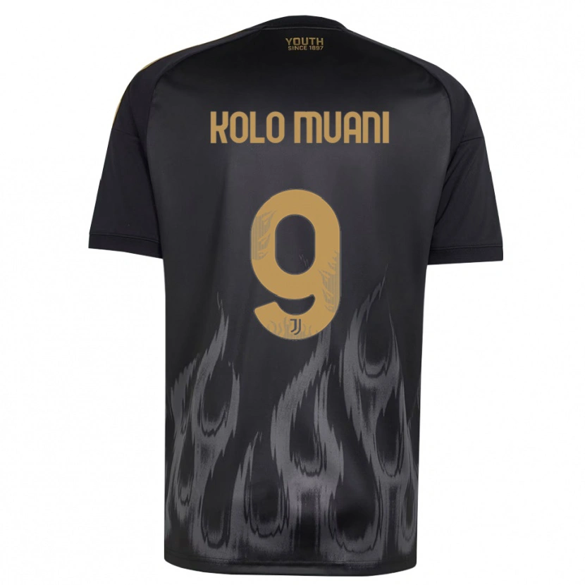 Danxen Pánské Randal Kolo Muani #9 Černá Hnědá Třetí Hráčské Dresy 2026/27 Dres