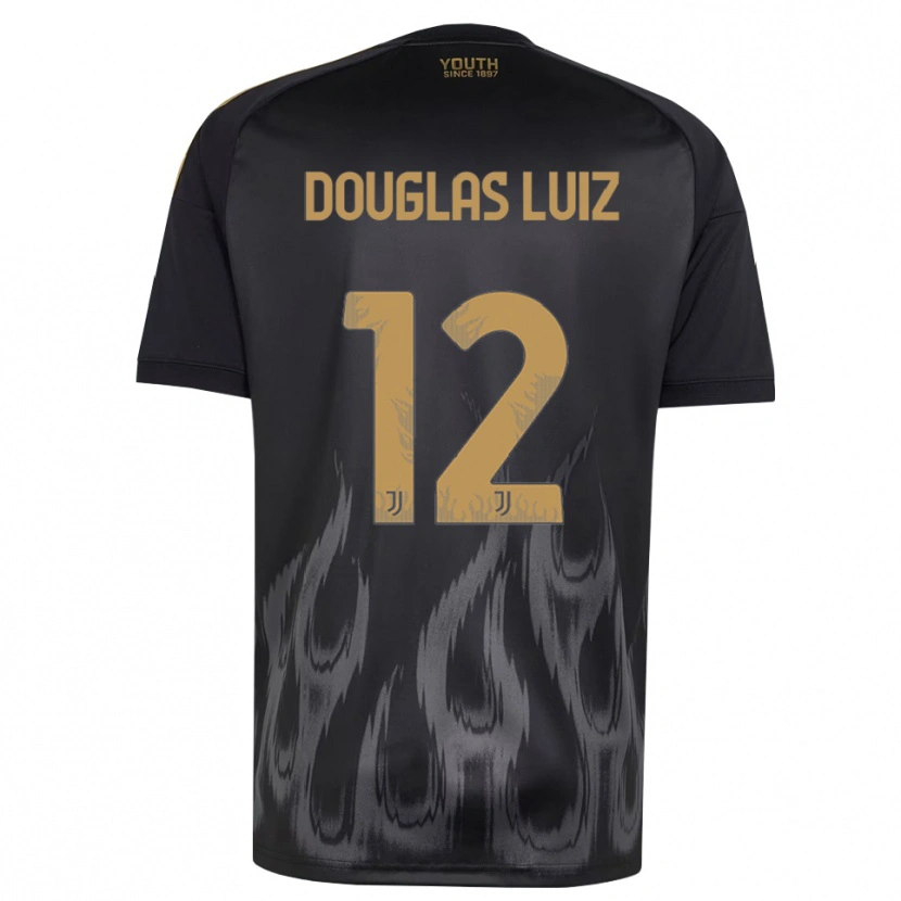 Danxen Pánské Douglas Luiz #12 Černá Hnědá Třetí Hráčské Dresy 2026/27 Dres