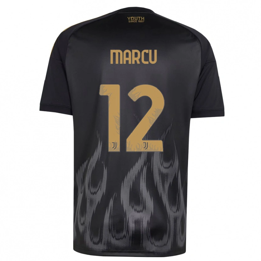 Danxen Pánské Alessio Marcu #12 Černá Hnědá Třetí Hráčské Dresy 2026/27 Dres