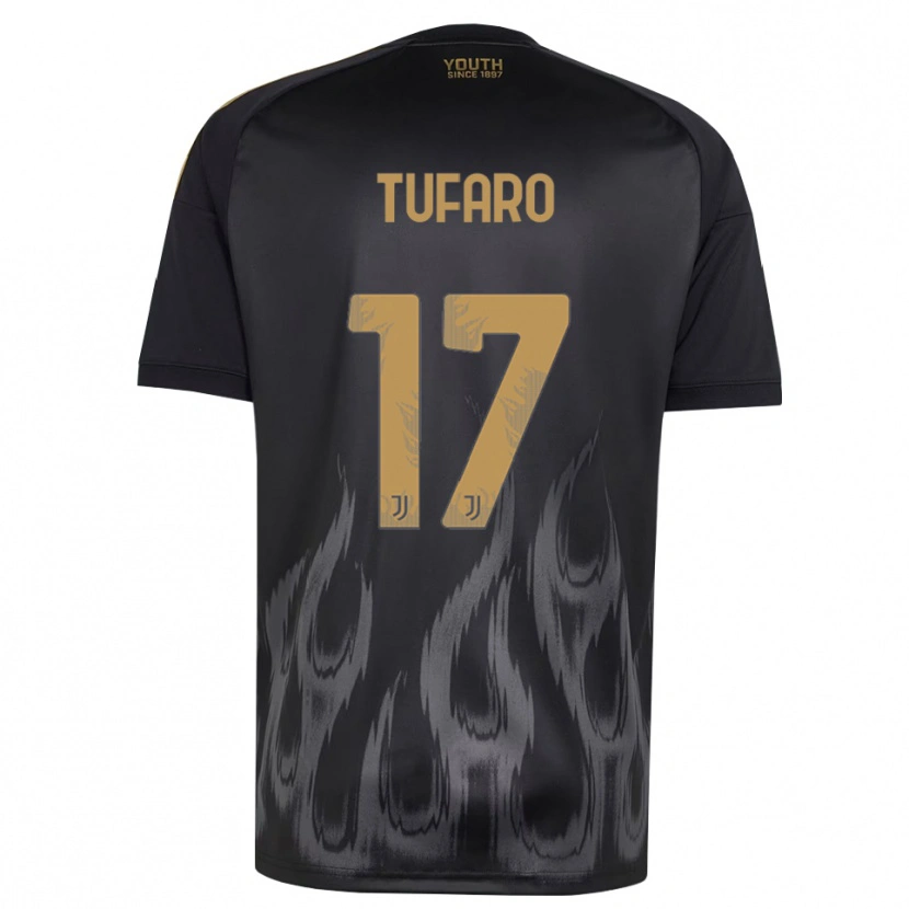 Danxen Pánské Gabriele Tufaro #17 Černá Hnědá Třetí Hráčské Dresy 2026/27 Dres