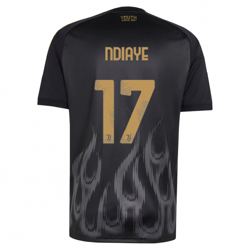 Danxen Pánské Modou Ndiaye #17 Černá Hnědá Třetí Hráčské Dresy 2026/27 Dres