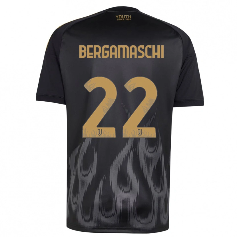 Danxen Pánské Valentina Bergamaschi #22 Černá Hnědá Třetí Hráčské Dresy 2026/27 Dres