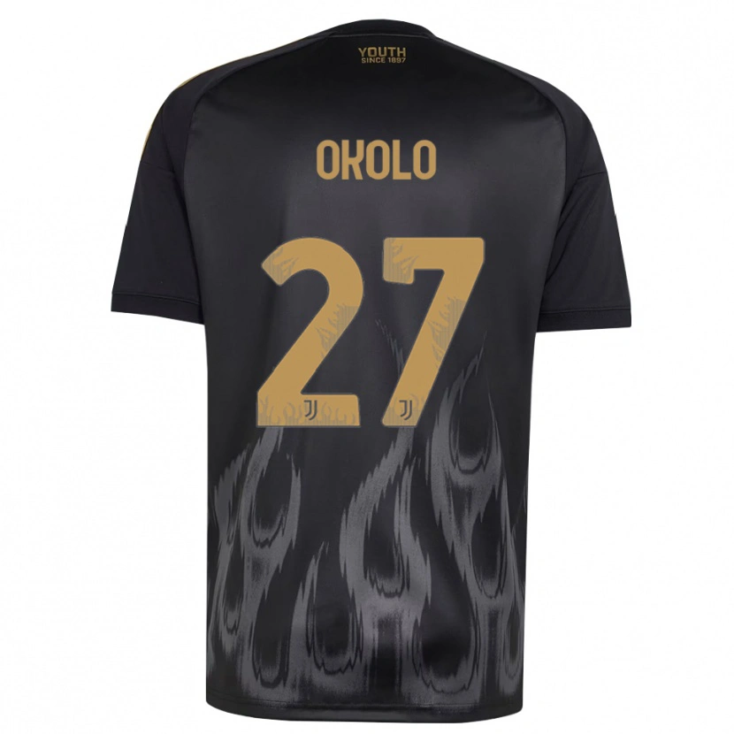 Danxen Pánské Daniel Okolo #27 Černá Hnědá Třetí Hráčské Dresy 2026/27 Dres