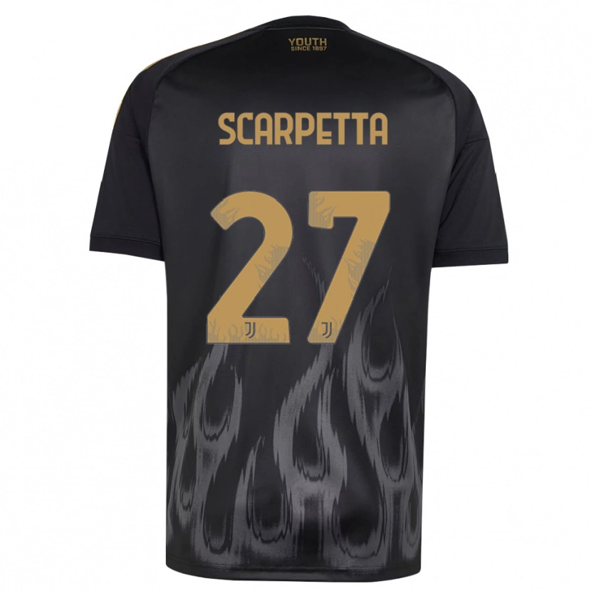 Danxen Pánské Jacopo Scarpetta #27 Černá Hnědá Třetí Hráčské Dresy 2026/27 Dres