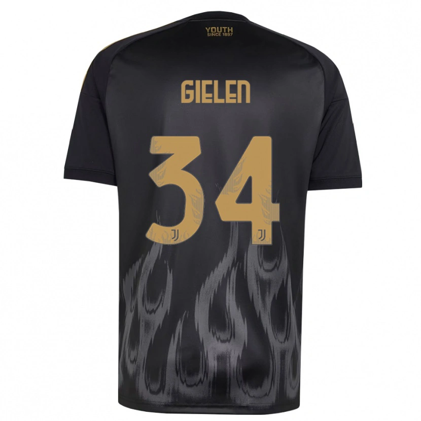 Danxen Pánské Wout Gielen #34 Černá Hnědá Třetí Hráčské Dresy 2026/27 Dres