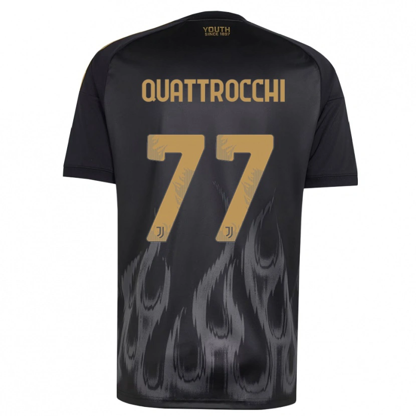 Danxen Pánské Juan Ignacio Quattrocchi #77 Černá Hnědá Třetí Hráčské Dresy 2026/27 Dres