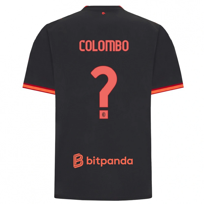 Danxen Pánské Tommaso Colombo #0 Černá Červená Třetí Hráčské Dresy 2026/27 Dres