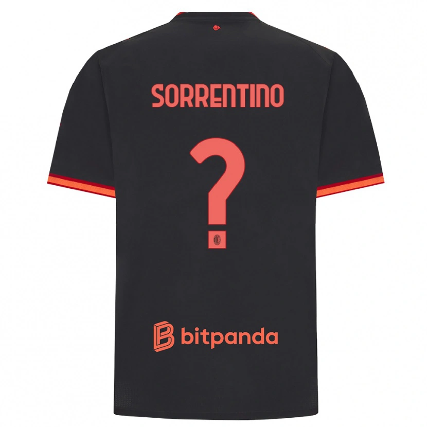Danxen Pánské Cristian Sorrentino #0 Černá Červená Třetí Hráčské Dresy 2026/27 Dres