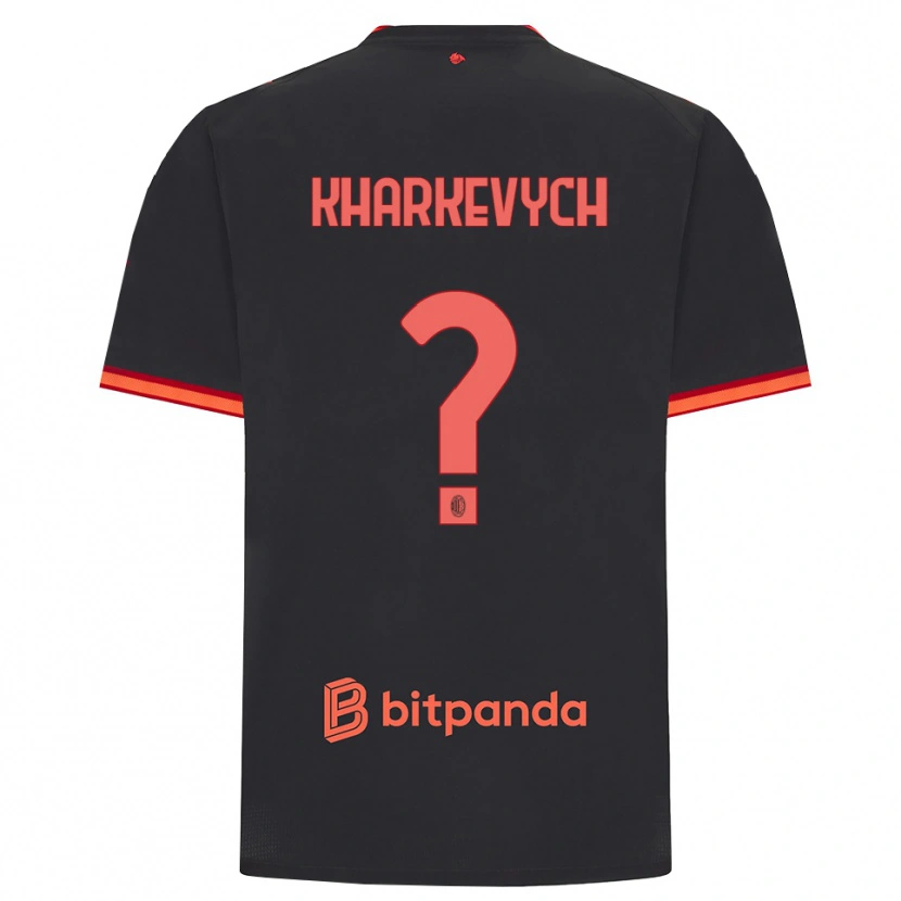 Danxen Pánské Yaroslav Kharkevych #0 Černá Červená Třetí Hráčské Dresy 2026/27 Dres