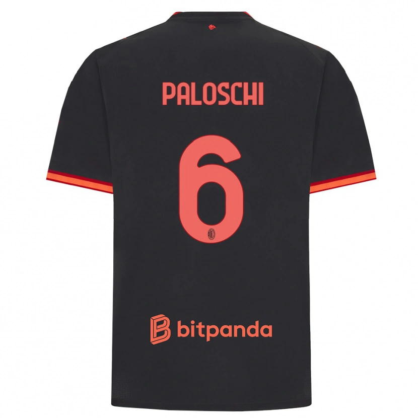 Danxen Pánské Dorian Paloschi #6 Černá Červená Třetí Hráčské Dresy 2026/27 Dres