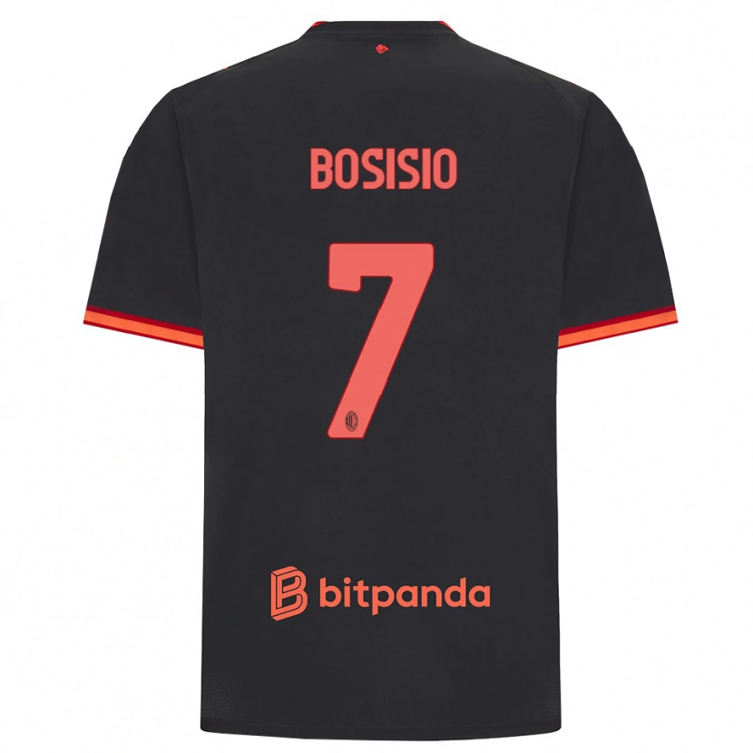 Danxen Pánské Josue Bosisio #7 Černá Červená Třetí Hráčské Dresy 2026/27 Dres