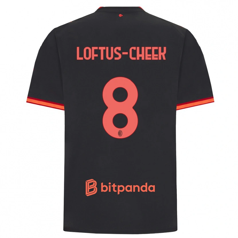 Danxen Pánské Ruben Loftus-Cheek #8 Černá Červená Třetí Hráčské Dresy 2026/27 Dres