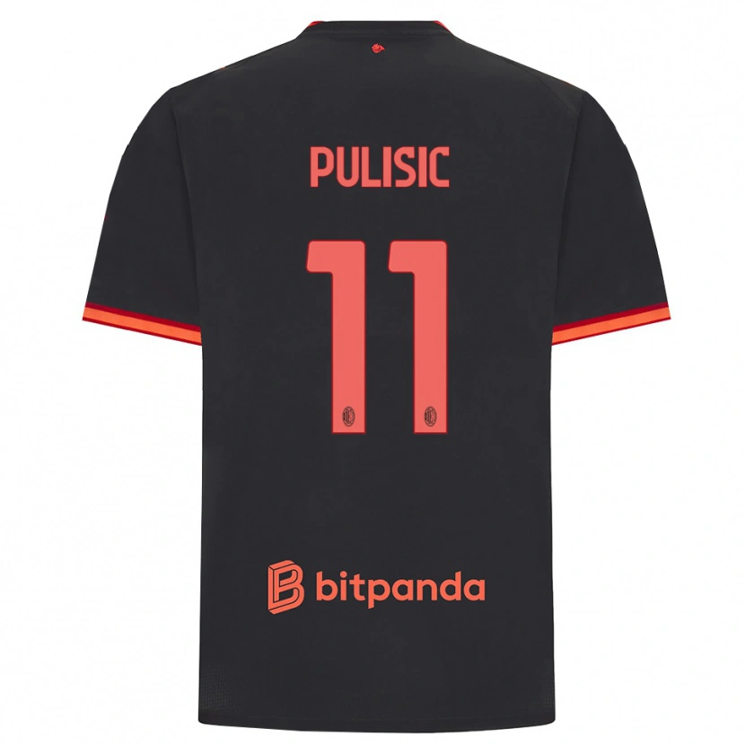 Danxen Pánské Christian Pulisic #11 Černá Červená Třetí Hráčské Dresy 2026/27 Dres