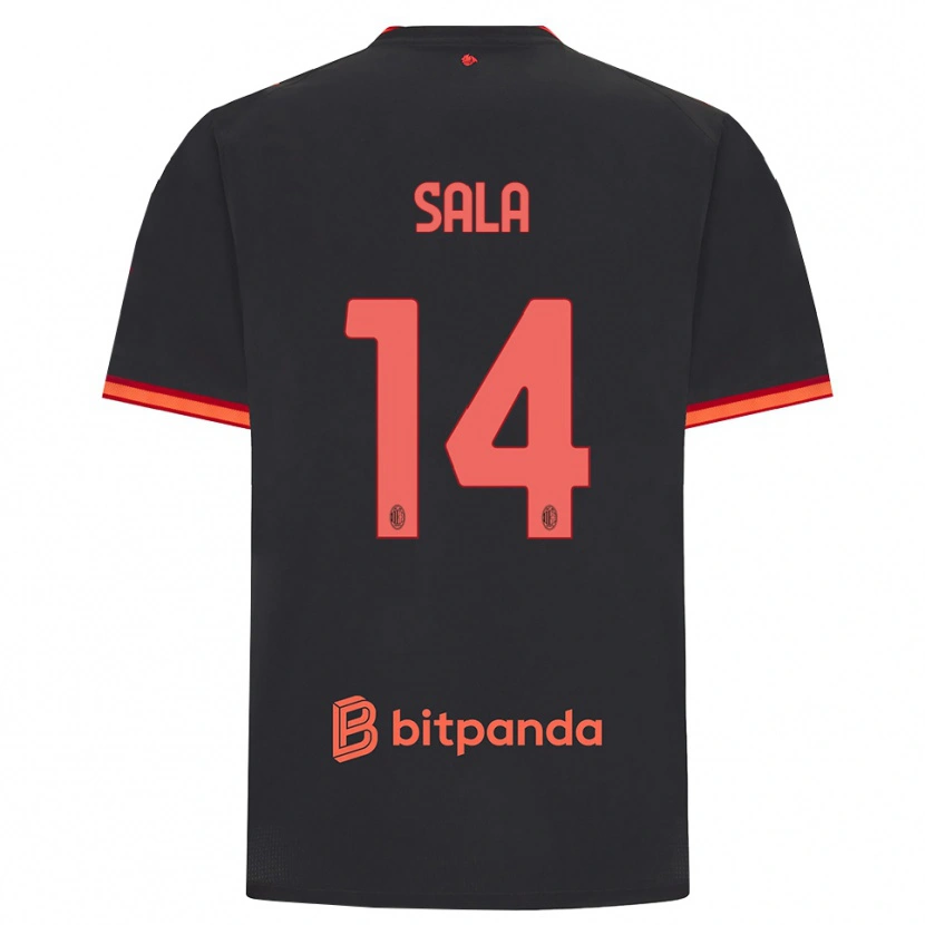 Danxen Pánské Emanuele Sala #14 Černá Červená Třetí Hráčské Dresy 2026/27 Dres