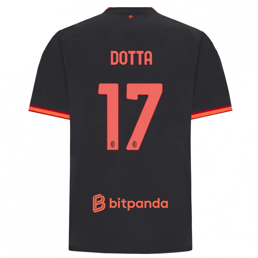Danxen Pánské Cristiano Dotta #17 Černá Červená Třetí Hráčské Dresy 2026/27 Dres