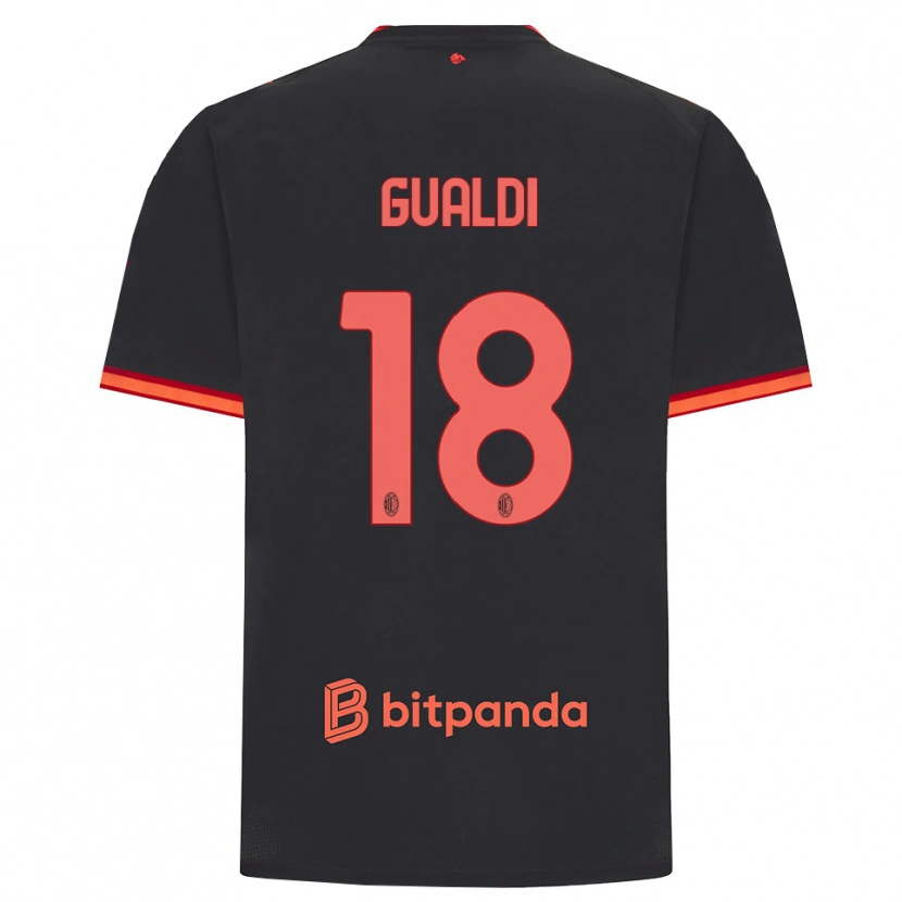 Danxen Pánské Andrea Gualdi #18 Černá Červená Třetí Hráčské Dresy 2026/27 Dres