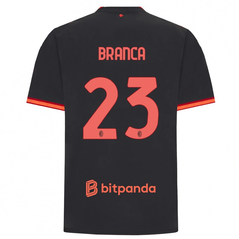 Danxen Pánské Simone Branca #23 Černá Červená Třetí Hráčské Dresy 2026/27 Dres