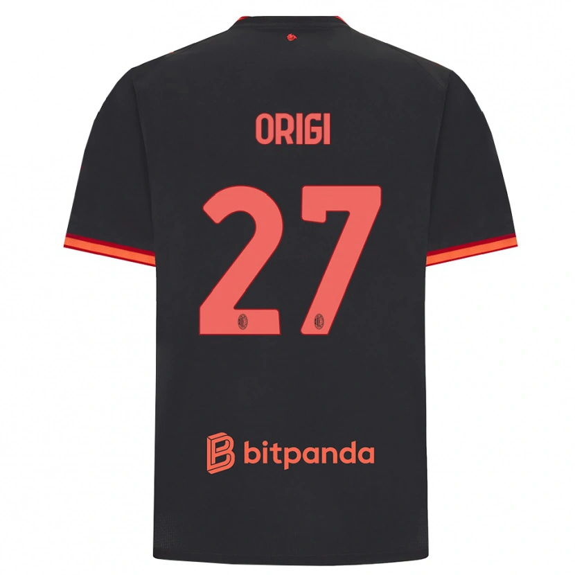 Danxen Pánské Divock Origi #27 Černá Červená Třetí Hráčské Dresy 2026/27 Dres