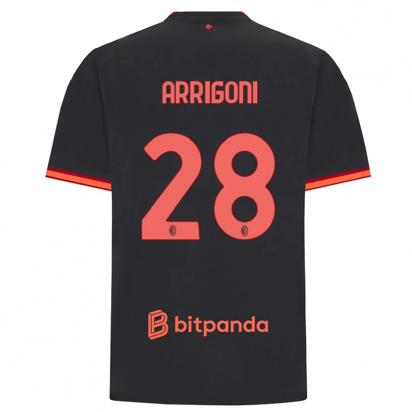 Danxen Pánské Giorgia Arrigoni #28 Černá Červená Třetí Hráčské Dresy 2026/27 Dres