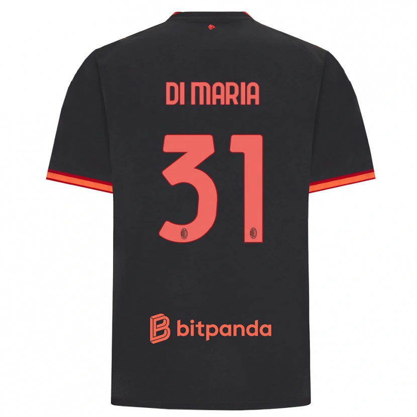 Danxen Pánské Alessandro Di Maria #31 Černá Červená Třetí Hráčské Dresy 2026/27 Dres