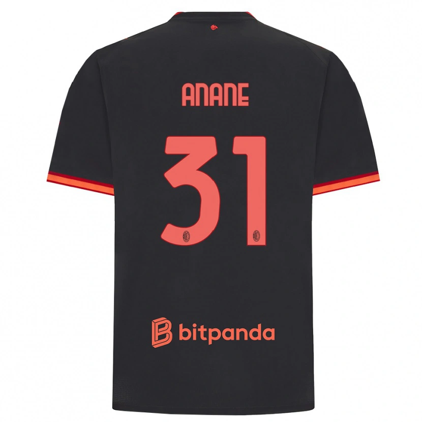 Danxen Pánské Emmanuel Anane #31 Černá Červená Třetí Hráčské Dresy 2026/27 Dres