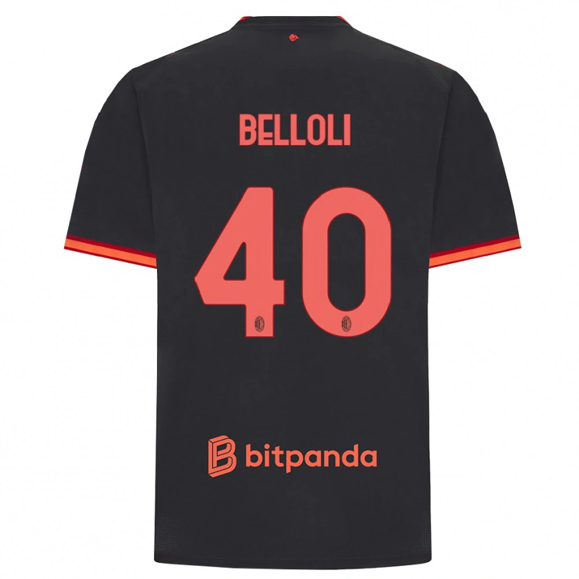 Danxen Pánské Sofia Belloli #40 Černá Červená Třetí Hráčské Dresy 2026/27 Dres