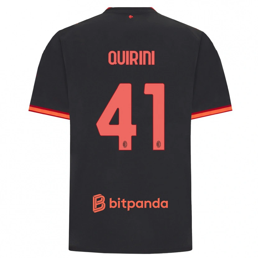Danxen Pánské Ettore Quirini #41 Černá Červená Třetí Hráčské Dresy 2026/27 Dres