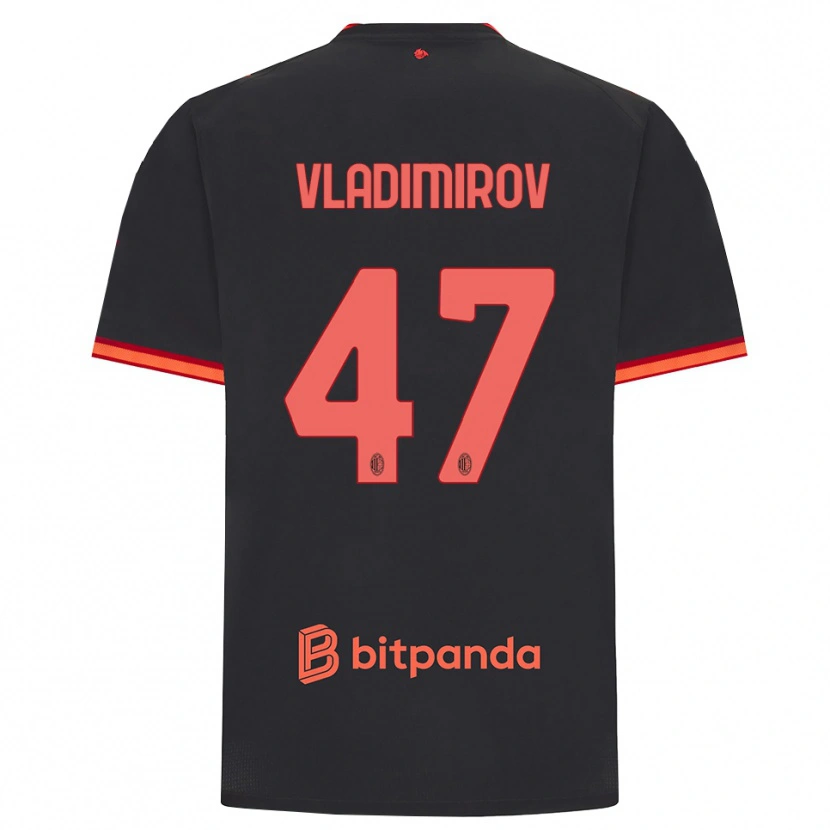 Danxen Pánské Valeri Vladimirov #47 Černá Červená Třetí Hráčské Dresy 2026/27 Dres