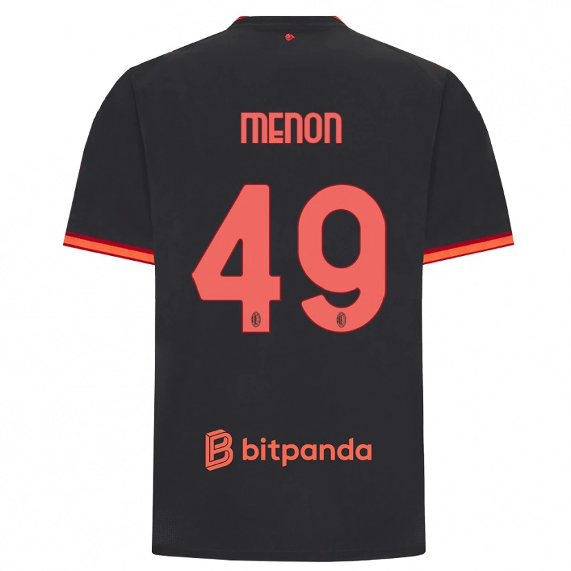 Danxen Pánské Luca Menon #49 Černá Červená Třetí Hráčské Dresy 2026/27 Dres