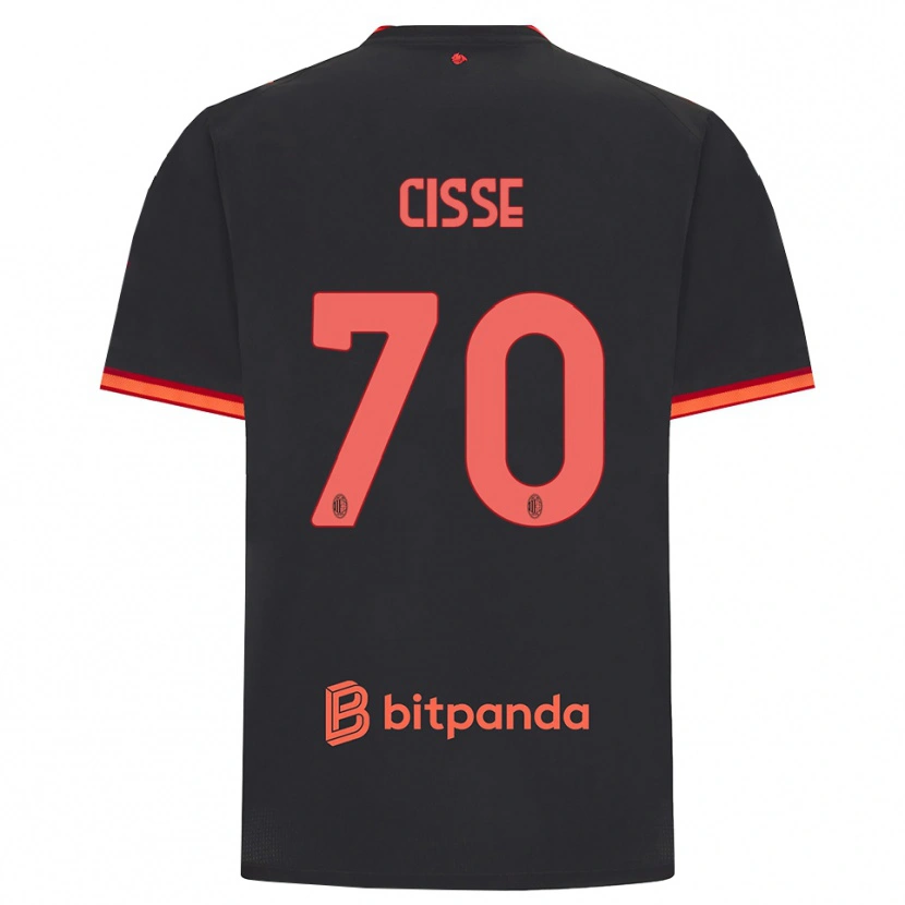 Danxen Pánské Alphadjo Cissè #70 Černá Červená Třetí Hráčské Dresy 2026/27 Dres