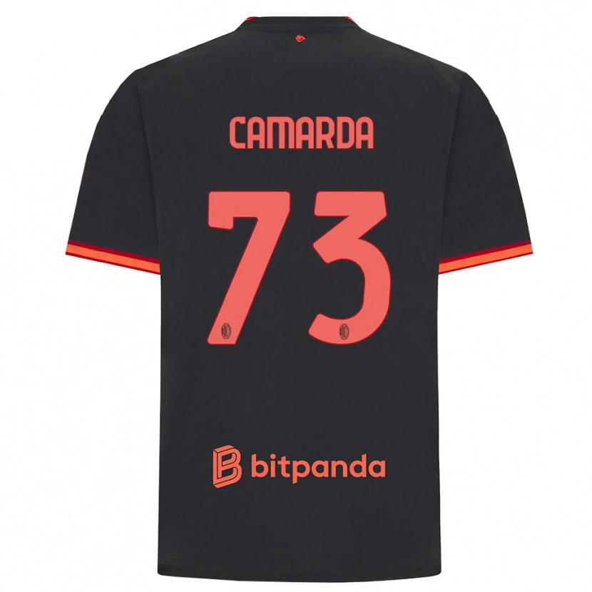 Danxen Pánské Francesco Camarda #73 Černá Červená Třetí Hráčské Dresy 2026/27 Dres