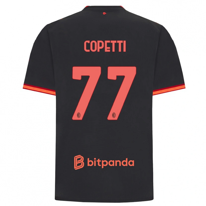 Danxen Pánské Matilde Copetti #77 Černá Červená Třetí Hráčské Dresy 2026/27 Dres